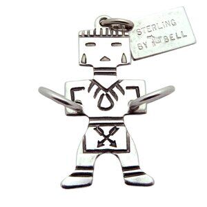 Vintage Sterling Silver Navajo Native American Hopi Kachina Hoop Dancer Charm